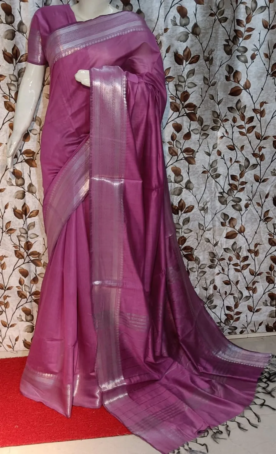 Traditional Maheshwari Semi Silk Saree